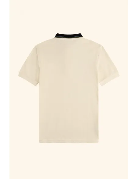 Fred Perry - - Polo Uomo Piqué Di Cotone Verde Militare Collo Con Righe Prezzo 115,00