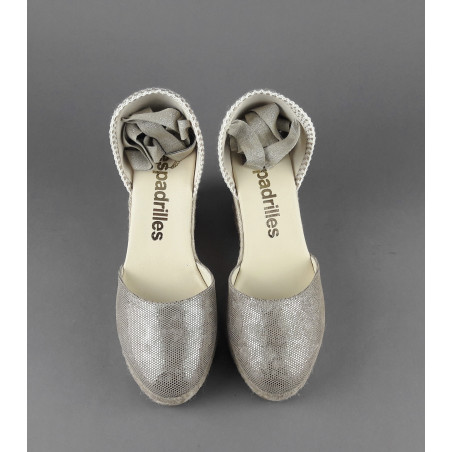Espadrilles - - Sandalo Donna Colin Camoscio Stampa Metal Mastice Prezzo 105,00