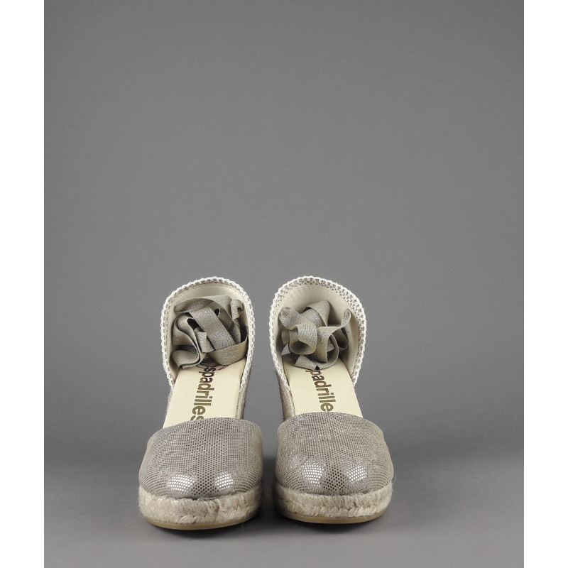 Espadrilles - - Sandalo Donna Colin Camoscio Stampa Metal Mastice Prezzo 105,00