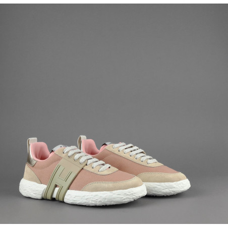 Hogan Sneaker Hogan-3R Donna Camoscio Tela Beige/Rosa Prezzo 320,00