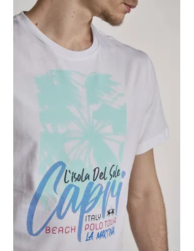 La Martina - - T-Shirt Uomo Cotone Fit Regular Bianco Prezzo 80,00