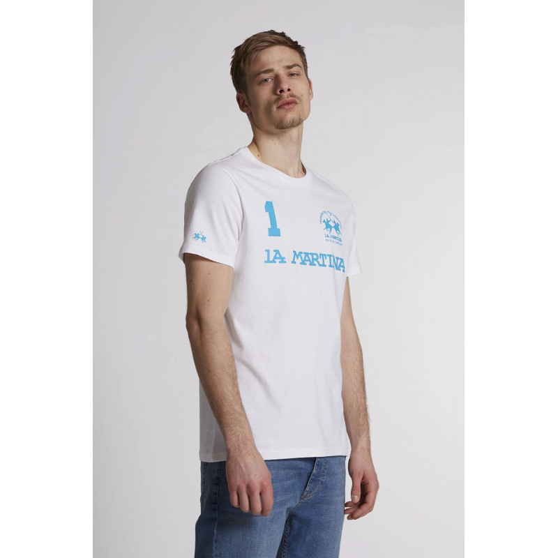La Martina - - T-Shirt Uomo Cotone Fit Regular Bianco Prezzo 70,00