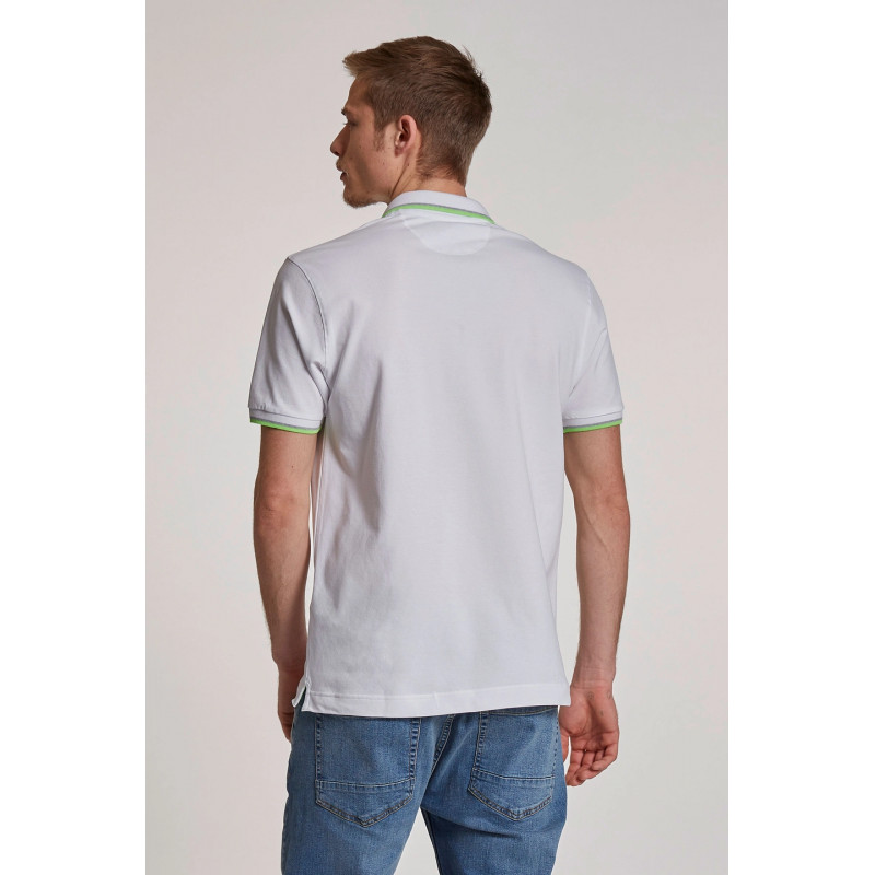 La Martina - - Polo Uomo Piqué Di Cotone Stretch Fit Regular Bianco Prezzo 100,00