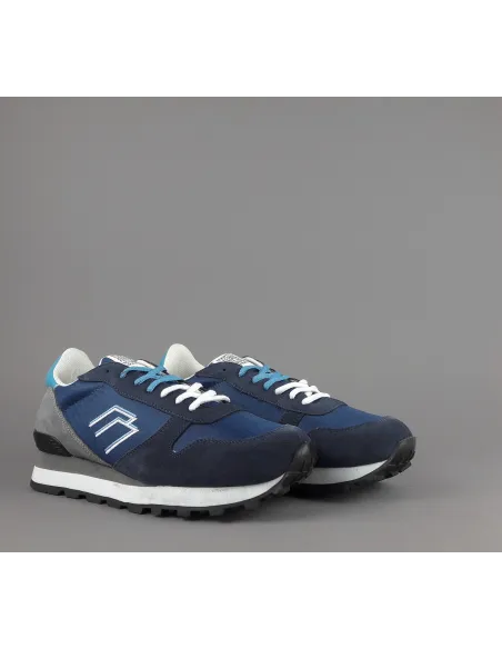 Frau - - Sneakers Uomo Camoscio Tela Blu Scuro Prezzo 100,00