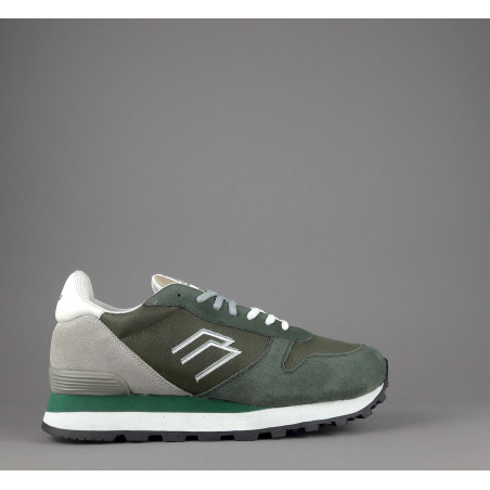 Frau Sneakers Uomo Camoscio Tela Verde Militare Prezzo 100,00