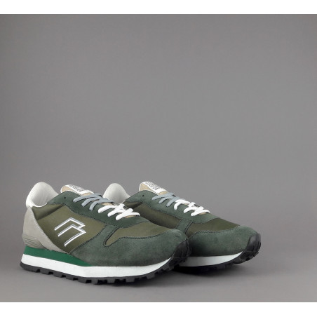 Frau Sneakers Uomo Camoscio Tela Verde Militare Prezzo 100,00