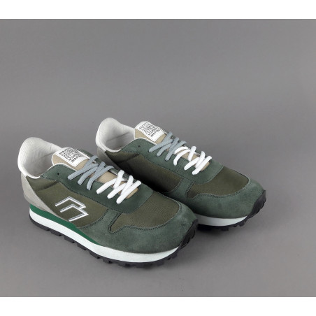 Frau Sneakers Uomo Camoscio Tela Verde Militare Prezzo 100,00