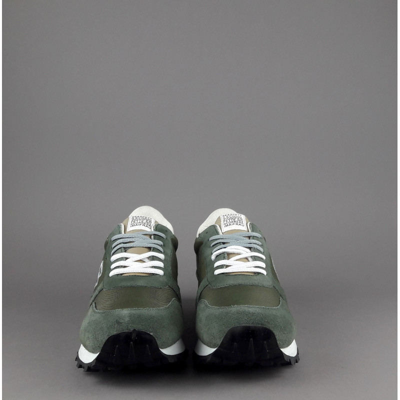 Frau Sneakers Uomo Camoscio Tela Verde Militare Prezzo 100,00