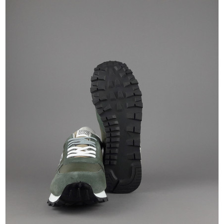 Frau Sneakers Uomo Camoscio Tela Verde Militare Prezzo 100,00