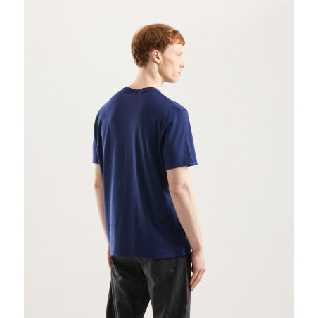 Refrigiwear - - T-Shirt Uomo Pierce Cotone Blu Taschino Logato Prezzo 45,00