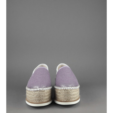 Espadrilles Scarpa Donna J.Moor Paillettes Lilla Bianco Prezzo 150,00