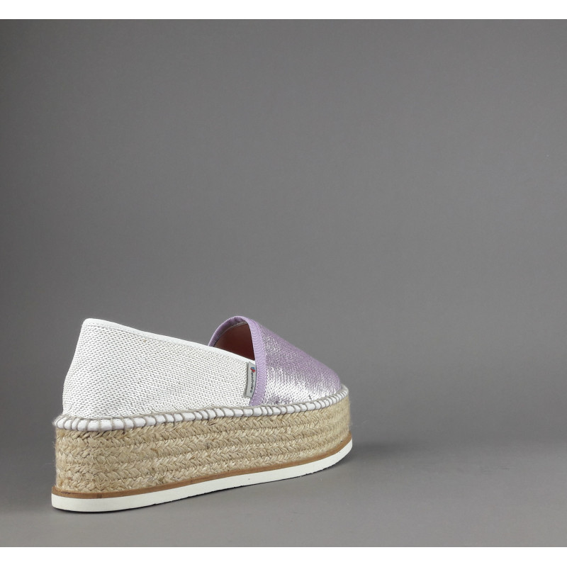 Espadrilles Scarpa Donna J.Moor Paillettes Lilla Bianco Prezzo 150,00