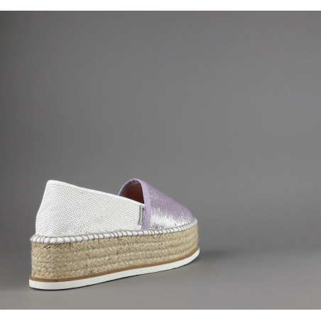 Espadrilles Scarpa Donna J.Moor Paillettes Lilla Bianco Prezzo 150,00