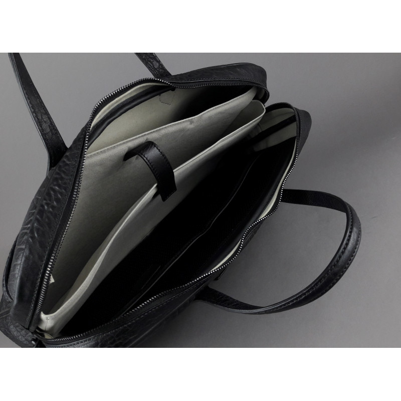 Hoga Borsa Lavoro Pelle Martellata Nero Prezzo 780,00