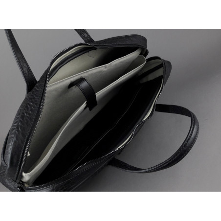 Hoga Borsa Lavoro Pelle Martellata Nero Prezzo 780,00