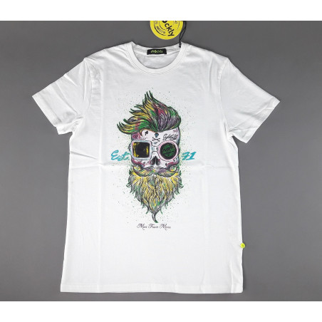 Shockly - - T-Shirt Uomo Cotone Bianco Con Stampa Prezzo 55,00