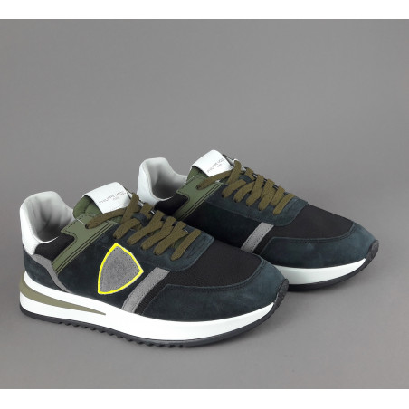 Philippe Model / Sneakers Uomo New Tropez 2.1 Camoscio Tela Antracite Spoiler Bianco Prezzo 295,00