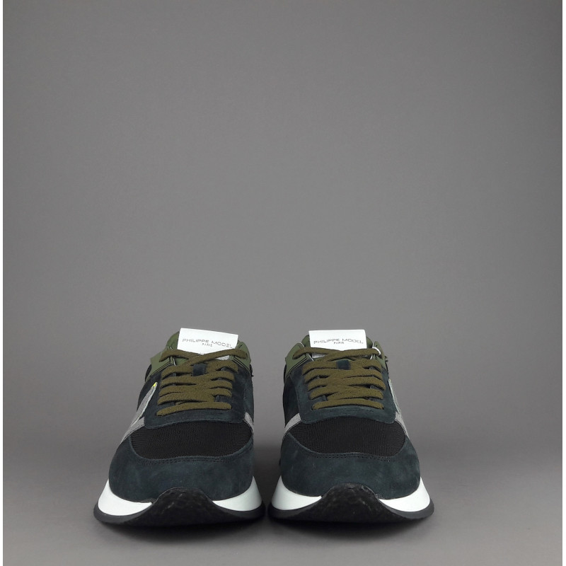 Philippe Model / Sneakers Uomo New Tropez 2.1 Camoscio Tela Antracite Spoiler Bianco Prezzo 295,00