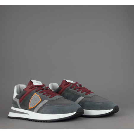 Philippe Model / Sneakers Uomo New Tropez 2.1 Camoscio Tela Grigio Spoiler Bianco Prezzo 295,00