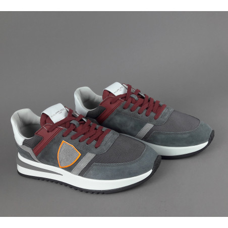 Philippe Model / Sneakers Uomo New Tropez 2.1 Camoscio Tela Grigio Spoiler Bianco Prezzo 295,00