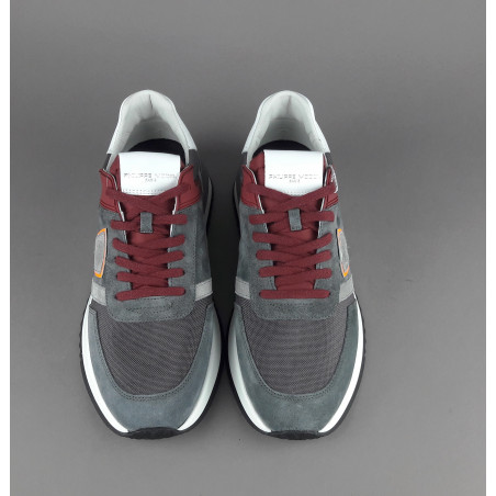Philippe Model / Sneakers Uomo New Tropez 2.1 Camoscio Tela Grigio Spoiler Bianco Prezzo 295,00