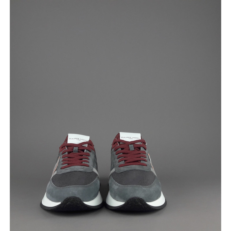 Philippe Model / Sneakers Uomo New Tropez 2.1 Camoscio Tela Grigio Spoiler Bianco Prezzo 295,00