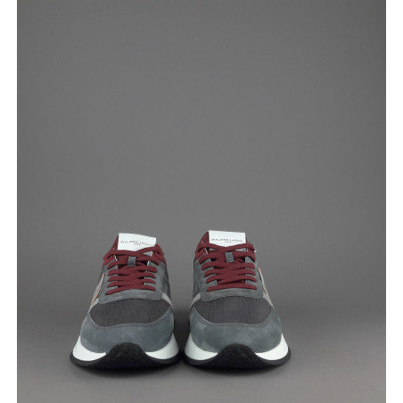 Philippe Model / Sneakers Uomo New Tropez 2.1 Camoscio Tela Grigio Spoiler Bianco Prezzo 295,00