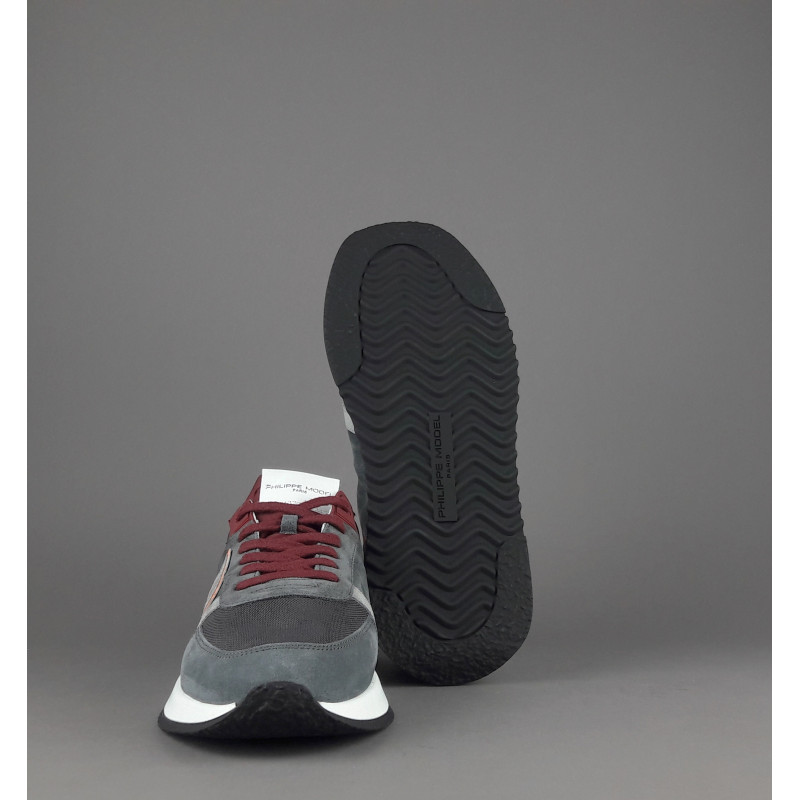 Philippe Model / Sneakers Uomo New Tropez 2.1 Camoscio Tela Grigio Spoiler Bianco Prezzo 295,00
