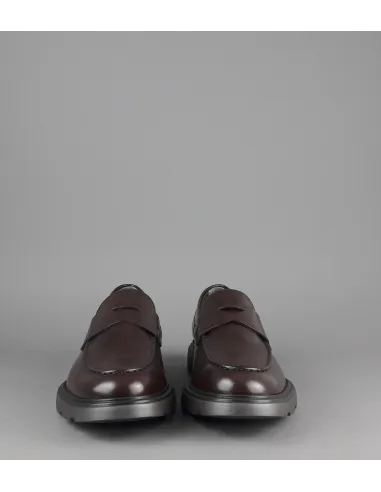 Hogan " Mocassino Uomo H393 Pelle Spazzolata Marrone Scuro Prezzo 320,00