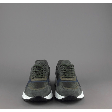 Hogan / Hyperlight Uomo Camoscio Tela Verde Militare Scuro Logo Lettering Pezzo 360,00