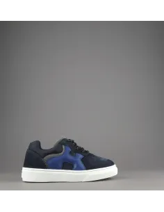 Hogan Sneakers J340 Junior Camoscio Blu Scuro H Pelle Onda Prezzo 220,00
