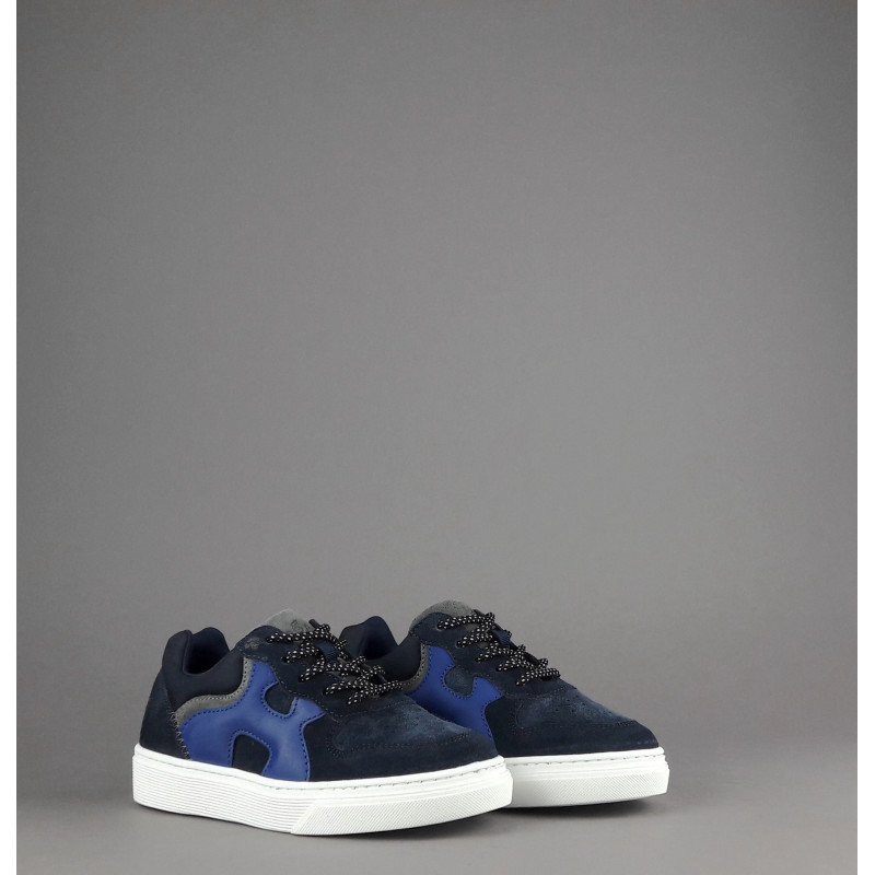 Hogan Sneakers J340 Junior Camoscio Blu Scuro H Pelle Onda Prezzo 220,00