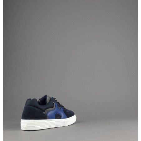 Hogan Sneakers J340 Junior Camoscio Blu Scuro H Pelle Onda Prezzo 220,00