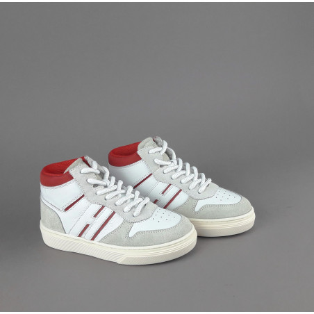 Hogan / Sneakers J340 Junior Camoscio Pelle Bianco H Lunga Prezzo 220,00