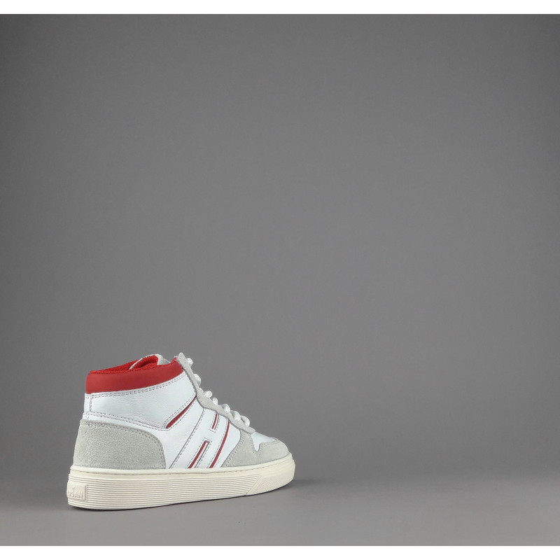 Hogan / Sneakers J340 Junior Camoscio Pelle Bianco H Lunga Prezzo 220,00