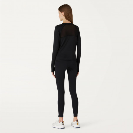K-Way / T-Shirt Margaret Manica Lunga Donna Nylon Stretch Nero Prezzo 55,00