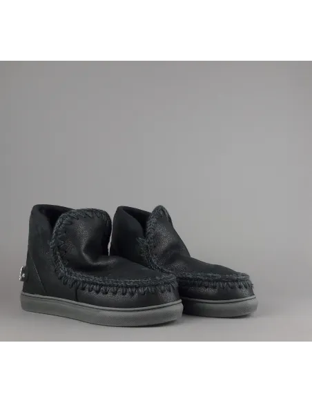 Mou Eskimo Sneakers Donna Montone Double-Face Metal Cracked Nero Prezzo 280,00