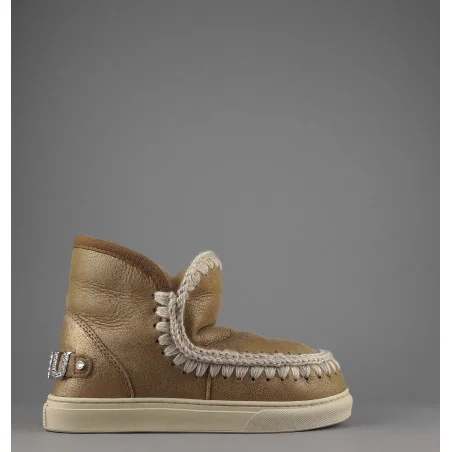 Mou / Eskimo Sneakers Donna Montone Double-Face Metal Cracked Marrone Chiaro Prezzo 280,00