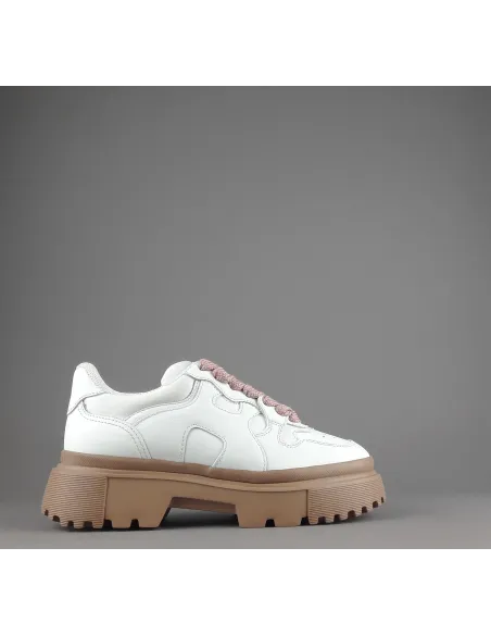 Hogan / Sneakers Donna H629 Pelle Bianco H Onda Prezzo 460,00