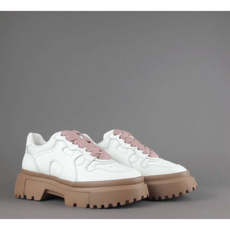 Hogan Sneakers Donna H629 Pelle Bianco H Onda Prezzo 460,00