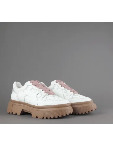 Hogan / Sneakers Donna H629 Pelle Bianco H Onda Prezzo 460,00