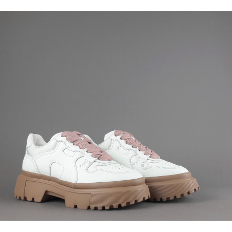 Hogan Sneakers Donna H629 Pelle Bianco H Onda Prezzo 460,00