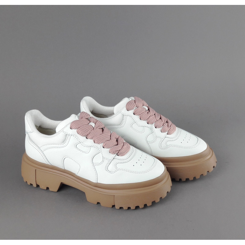 Hogan Sneakers Donna H629 Pelle Bianco H Onda Prezzo 460,00