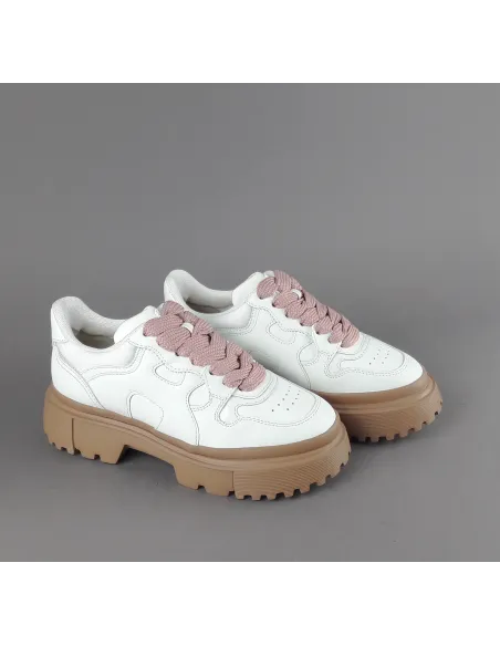 Hogan / Sneakers Donna H629 Pelle Bianco H Onda Prezzo 460,00