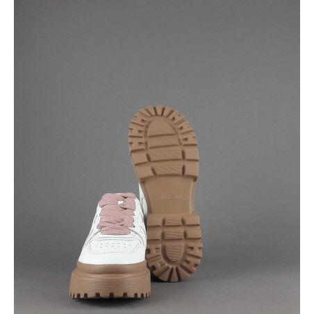 Hogan Sneakers Donna H629 Pelle Bianco H Onda Prezzo 460,00