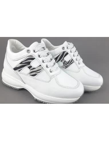 Hogan " Interactive Junior Pelle Bianco H Camoscio Zebra Prezzo 190,00