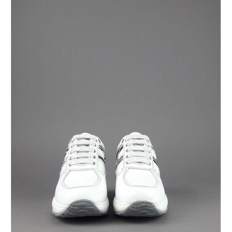 Hogan " Interactive Junior Pelle Bianco H Camoscio Zebra Prezzo 190,00