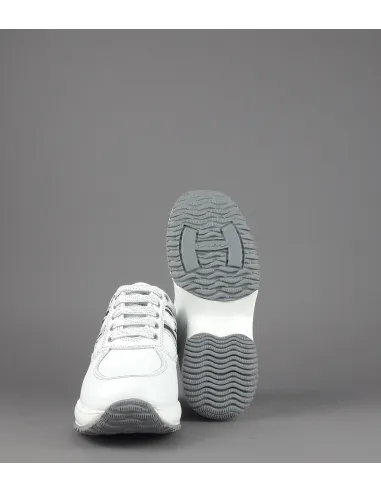 Hogan " Interactive Junior Pelle Bianco H Camoscio Zebra Prezzo 190,00