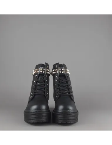 Gio Cellini Anfibio Donna PU Nero Cinturino Borchie Prezzo 130,00