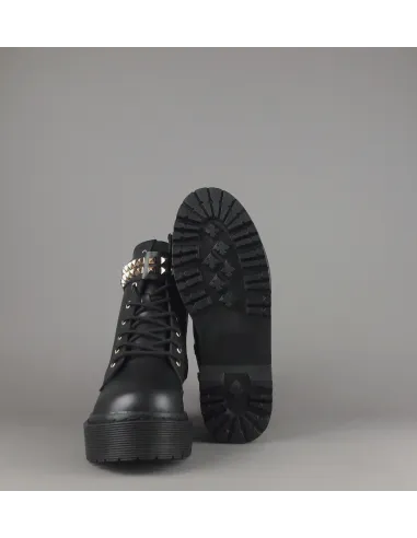 Gio Cellini Anfibio Donna PU Nero Cinturino Borchie Prezzo 130,00